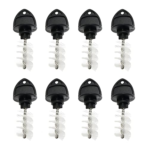 RLECS 8pcs Beer Tap Plug Brush Black 304 Stainless Steel Tap Plug Brush Kit for Beer Faucet Draft Beer Cover Tap Plugs Pack Beer Brush for Most Standard American Draft Beer Faucet 60x20x15mm von RLECS