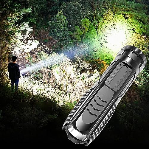 RLEHJN Taschenlampe LED Aufladbar 2 Stück Extrem Hell Taschenlampe Ipx7 Wasserdicht Flashlight Mini Handlampe Portable Household Durable Taschenlampe Für Notfälle Camping Outdoor Wandern von RLEHJN