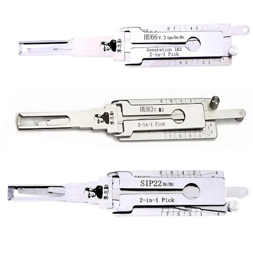 3 Stück HU66 v3 HU83 SIP22 2 in 1 Auto Lock Pick Dietrich und Decoder für Auto Autoschlüssel Leser Professionelle Schlosserwerkzeuge 3 Stück HU66 v3 HU83 SIP22 2 in 1 Auto Lock Pick Dietrich und Decoder für Auto Autoschlüssel Leser Professionelle Schlosserwerkzeuge von RLOKK