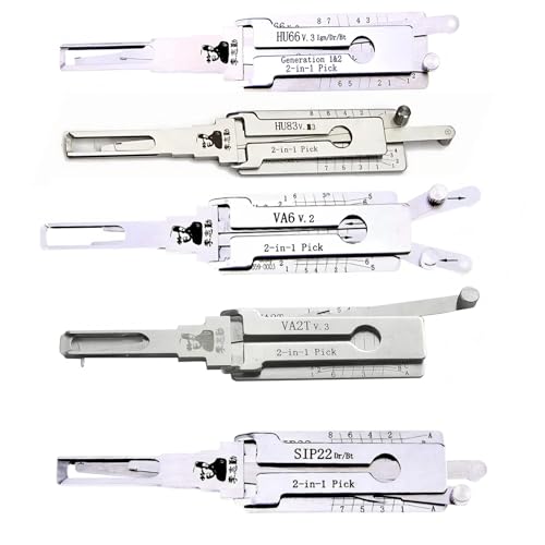 5 Stück VA6 HU66 v3 VA2T HU83 SIP22 2 in 1 Auto Lock Pick Dietrich Dietrich und Decoder für Auto Autoschlüssel Leser Professionelle Schlosserwerkzeuge 5 Stück VA6 HU66 v3 VA2T HU83 SIP22 2 in 1 Auto Lock Pick Dietrich Dietrich und Decoder für Auto Autoschlüssel Leser Professionelle Schlosserwerkzeuge von RLOKK