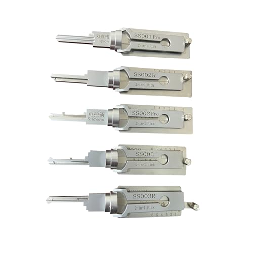 RLOKK 5-teiliges SS001 SS002 SS002R SS003 SS003R Dietrich- und Decoder-Werkzeug für zivile Türschloss, professionelle Schlosserwerkzeuge, Schnellöffner RLOKK 5-teiliges SS001 SS002 SS002R SS003 SS003R Dietrich- und Decoder-Werkzeug für zivile Türschloss, professionelle Schlosserwerkzeuge, Schnellöffner von RLOKK
