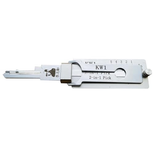 Home Door Civil 2 in 1 Dietrich und Decoder-Werkzeug, Lockpicking und Schlüsselleser, professionelles Schlosser-Werkzeug (KW1) von RLOKK