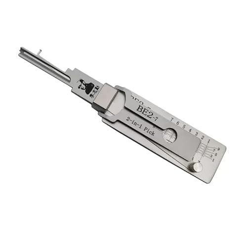 Professionelles Schlosserwerkzeug für Haustürschloss, ziviles LiShi 2-in-1-Dietrich- und Decoder-Werkzeug, Lockpicking und Schlüsselleser (BE2-7) von RLOKK