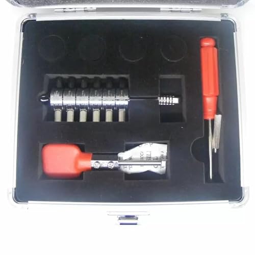 RLOkK HUK Premium Tibbe Decoder Lock Pick Schlosser Werkzeug Schnellöffner für Ford, Stiftzylinder, Silber von RLOKK