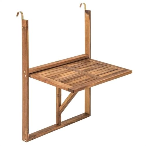 DECORN Balkontisch Hängetisch Balkonhängetisch Klappbar Klapptisch Balkon Holz Tisch von DECORN