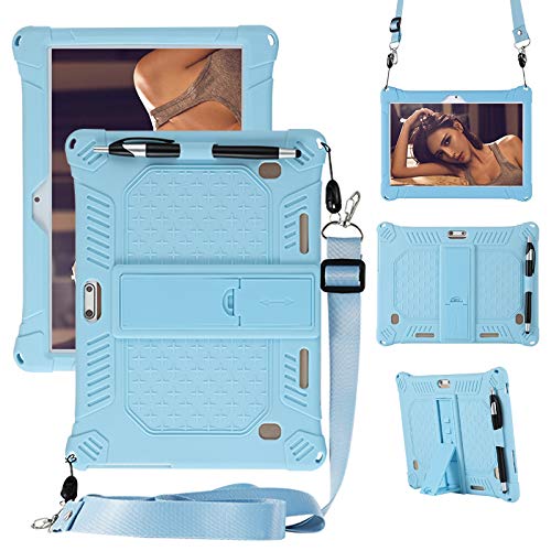 RLTech Hülle für GOODTEL G3, Leicht Silikon Weich Kindgerechte Hülle mit Standfunktion für GOODTEL G3, Hongtao 10.1, SUMTAB-i, QIMAOO 10.1, Blau von RLTech