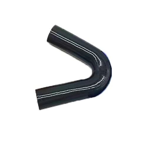 Kühlerschlauch 135 Grad V-förmiger Silikonschlauch Ladeluftkühler Turbo Air Intake Rohrkoppler Blau Rot Schwarz ID8 10 12 14 16 18 20 22 25 28-90 MM Gummi Schlauch(Black,100MM_ID38) von RLVYTA