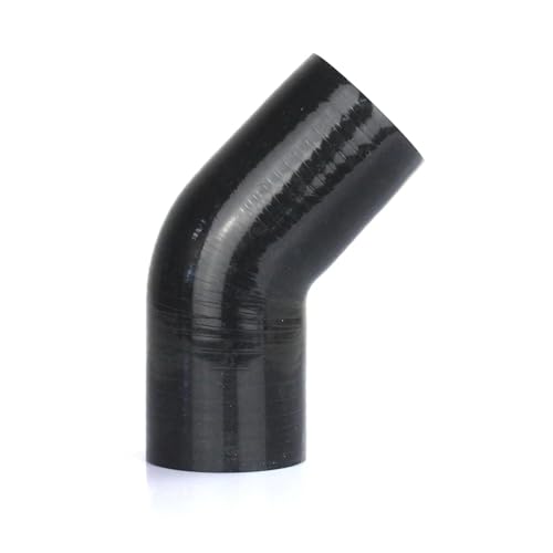 Kühlerschlauch 45-Grad-Silikon-Kniestückschlauch 38 51 57 63 70 76 83 89 102 MM, Biegerohr für Turbo-Luftansauganschluss Gummi Schlauch(57mm-Black) von RLVYTA