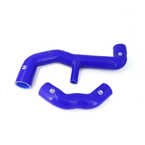 Kühlerschlauch Silikon-Turbo-Ladeluftkühler-Schlauchsatz passend für Renault 5 GT Turbo 85-96 (2 Stück) Rot Blau Gummi Schlauch(K8-174 k8-175 BLUE) von RLVYTA