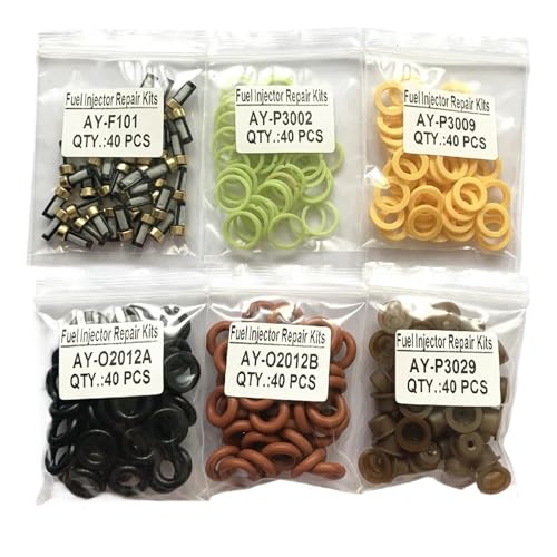 RLVYTA Auto Kraftstoffeinspritzer 40 Sets Kraftstoff Injektor Service Kits Fit Für Bosch Universal Typ 0280150943 0280150556 Reparatur Kits Einspritzdüsen von RLVYTA