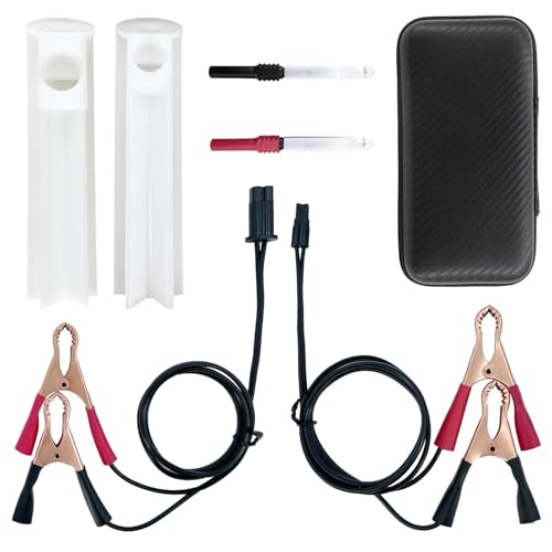 RLVYTA Auto Kraftstoffeinspritzer Kraftstoff Injektor Flush Reiniger Waschen Adapter Reinigung Werkzeug Mit 2 Power Kabel Düse Waschen Set Mit Lagerung Box Einspritzdüsen(6pcs with Box) von RLVYTA