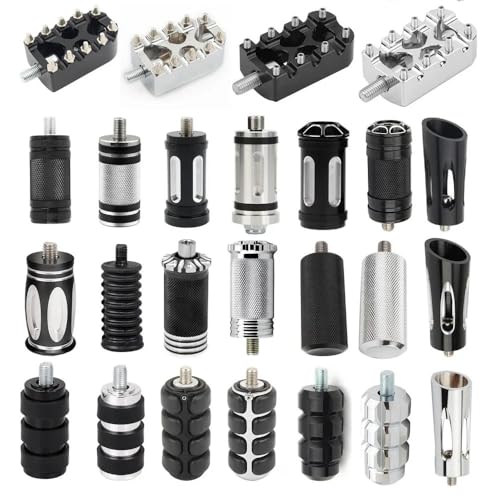 RLVYTA Fußschalthebel Motorrad Ferse Kappe Fuß Shifter Getriebe Peg Fit Für Harley Sportster Dyna Softail V-ROD Touring Straße straße Electra Glide Schalthebel(C Black) von RLVYTA