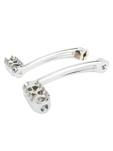 RLVYTA Fußschalthebel Motorrad Ferse Kappe Schalthebel Getriebe Shifter Pegs Fit Für Harley Touring Road King Street Electra Glide Softail Trike Schalthebel(Chrome) von RLVYTA