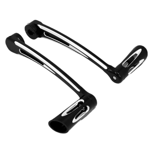 RLVYTA Fußschalthebel Motorrad Kappe Shift Ferse Hebel Shifter Peg Brems Arm FitFür Harley Touring Road Street Glide FLHR Softail Fatboy 86-17 Schalthebel(Black Shift Lever) von RLVYTA