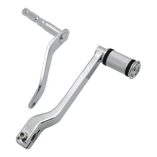 RLVYTA Fußschalthebel Motorrad Schalthebel Shifter Pegs Ferse Toe Pedal Vorwärts Kontrollen Fit Für Harley Softail Heritage Breakout 114 Schalthebel(B-Chrome) von RLVYTA