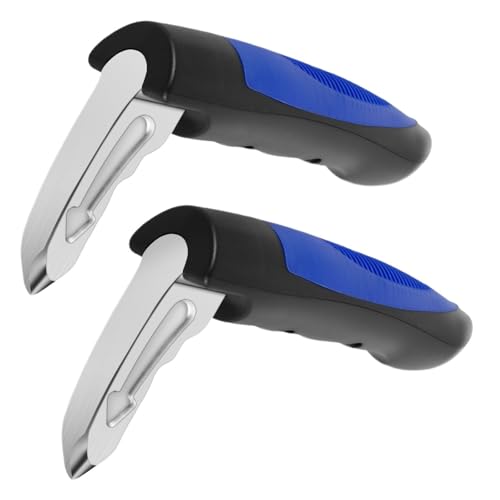 RLVYTA Griffverkleidung 2Pcs für ältere multifunktionale Sicherheitsgurt Cutter Fensterbrecher tragbare Automotive Auto Griff unterstützen Türgriff(Blue) von RLVYTA
