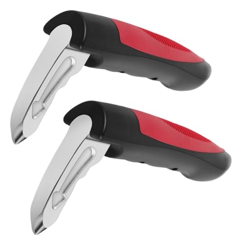 RLVYTA Griffverkleidung 2Pcs für ältere multifunktionale Sicherheitsgurt Cutter Fensterbrecher tragbare Automotive Auto Griff unterstützen Türgriff(Red) von RLVYTA