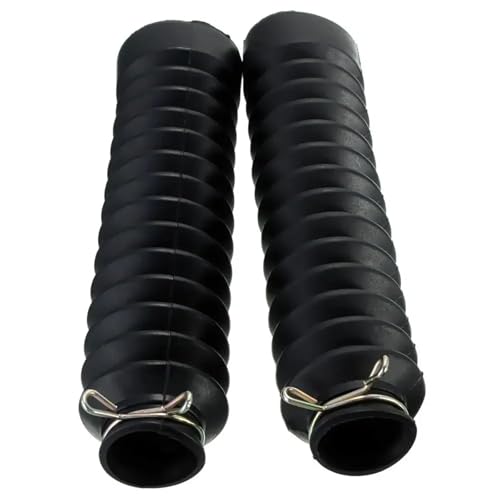 RLVYTA Vorderradgabelschutz 2 stücke Gabel Faltenbalg Vorne Schwarz Universal Motorrad Gummi Gabel Abdeckung Staub Gamaschen Stiefel Wasserdicht von RLVYTA