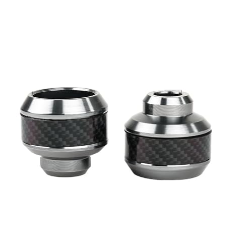 RLVYTA Vorderradgabelschutz 2Pcs Universal Motorrad Rad Schutz Crash Pad Protektoren Legierung Fallen Vorderrad Gabel Slider Stoßdämpfung(Titanium) von RLVYTA
