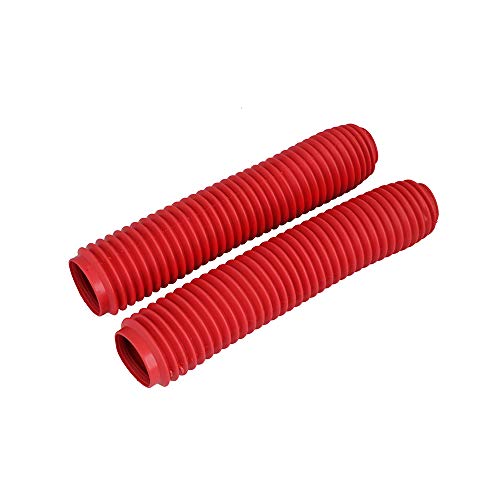 RLVYTA Vorderradgabelschutz Motorrad Universal Vorne Gummi Gabel Stiefel Fit Für Honda Yamaha KTM Kawasaki Suzuki EXC SX XC XCF SXF CR CRF YZ DRZ(Red) von RLVYTA