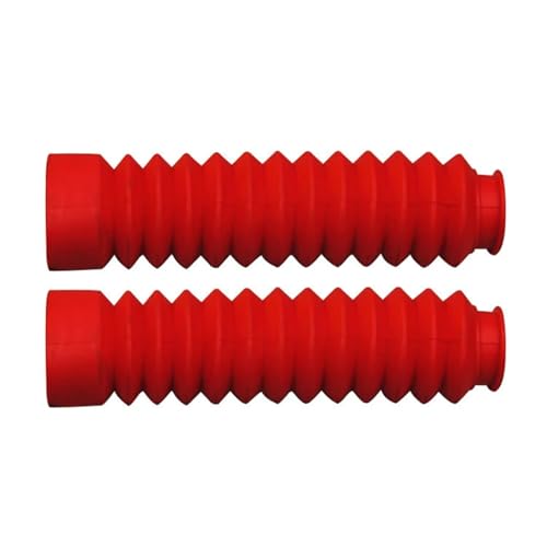 RLVYTA Vorderradgabelschutz Protector Staub Abdeckung Gamaschen Gamaschen Boot Schock 2X Motorrad Gummi Motorrad Gabel Universal(Red) von RLVYTA