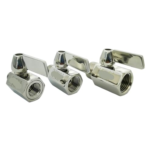 1 Stück Edelstahlgriff Mini-Kugelhahn Doppelter Innendraht Doppelter Außendraht Innen- und Außendrahtgewinde Mini-Wasserventilschalter(Double Outer Wire,45295) von RLZQSGOT