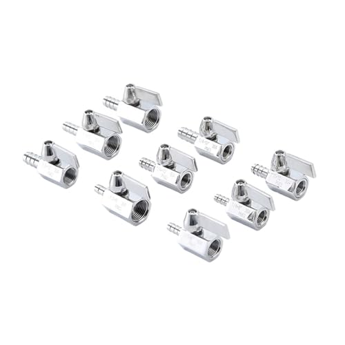 1 Stück Edelstahlgriff Mini-Kugelventil Lederrohr Pagode Innengewinde Außengewinde Mini-Wasserventilschalter(Internal Thread-12mm,45359) von RLZQSGOT