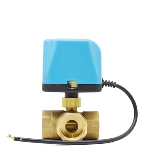 RLZQSGOT 1/2" 3/4" 1" 2" Dreiwege 220V 12V 24V 2-Draht-Messing-Elektrokugelhahn, normalerweise geschlossen, motorisierter Kugelhahn(24VDC-Normally Closed,0.75 Inch) von RLZQSGOT