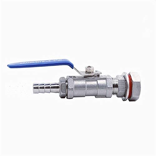 RLZQSGOT 1/4 3/8 1/2 1 Topfanschlüsse der Teekanne mit Kugelventil 6-25 Schlauchtüllenadapter for Homebrew Edelstahl 304(16mm,0.75 Inch) von RLZQSGOT