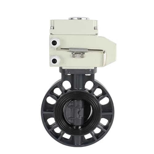 RLZQSGOT DN50 2Inch DN65 DN80 DN100 4inch UPVC PVC Electric Butterfly Valve Chemical Type Acid and Alkali Resistant Butterfly Valve.(DN125,UPVC Valve Material_AC220V) von RLZQSGOT