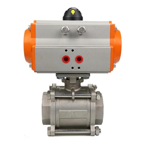 RLZQSGOT DN8 DN10 DN15 DN20 DN25 DN32 DN40 DN50 Three Piece Pneumatic Ball Valve with High Platform 304 Double Acting Cylinder(DN50) von RLZQSGOT