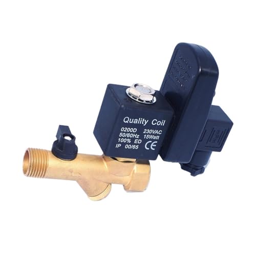 RLZQSGOT Direkt wirkendes 1/2 Zoll automatisches elektronisches Abwasser-Magnetventil aus Messing, 24 V Gleichstrom(110V AC) von RLZQSGOT