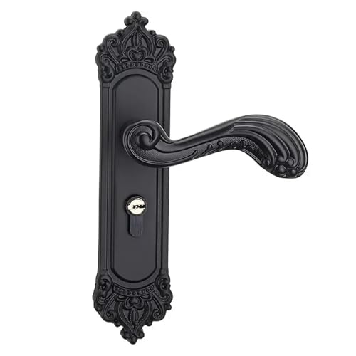 RLZQSGOT Innen Antike Türschloss Zink-Legierung Massivholz Türgriff Hardware Schwarz Wohnung Tür Hardware Latch von RLZQSGOT