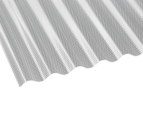 Acryl Wellplatte - Profil 76/18 Sinus (Welle) * 3 mm Stärke * Wabenstruktur - glasklar - Lichtdurchlässigkeit 83% * Plattenbreite: 1045 mm - Nutzbreite: 980 mm * Preis: Euro 25,90/m² von RMB