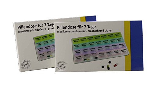 RMB® 2er Set Pillendose, Medikamentendosierer für 7 Tage von RMB