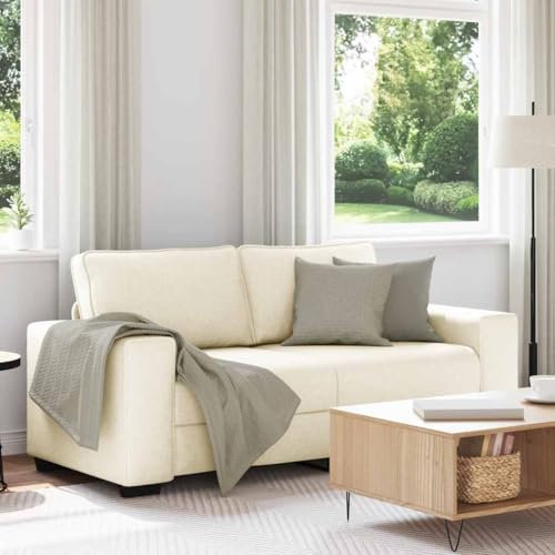 2-Sitzer Sofa aus Leinenstoff mit Holzgestell und Breiten Armlehnen, bequemes Polstersofa für Wohnzimmer, Büro oder Gästezimmer, atmungsaktives Naturmaterial 2-Sitzer Sofa aus Leinenstoff mit Holzgestell und Breiten Armlehnen, bequemes Polstersofa für Wohnzimmer, Büro oder Gästezimmer, atmungsaktives Naturmaterial von RMIHSJG