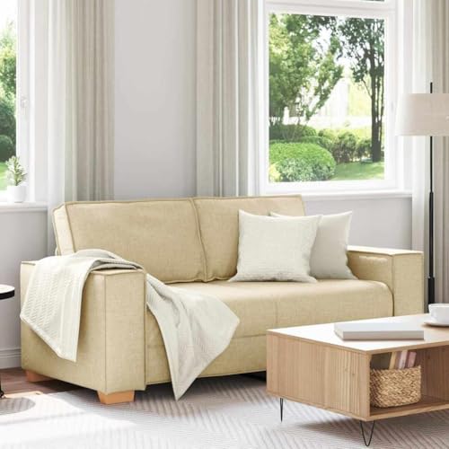 Gemütliches 2-Sitzer-Sofa mit Breiten Armlehnen und strapazierfähigem Polyestergewebe für Wohnzimmer, Büro oder Gästezimmer – Stabiler Holz-Metall-Rahmen und Gemütliches 2-Sitzer-Sofa mit Breiten Armlehnen und strapazierfähigem Polyestergewebe für Wohnzimmer, Büro oder Gästezimmer – Stabiler Holz-Metall-Rahmen und von RMIHSJG