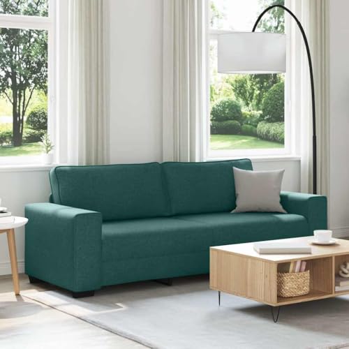 Gemütliches 3-Sitzer Sofa mit Breiten Armlehnen und robustem Holz-Metall-Gestell für Wohnzimmer, Büro oder Gästezimmer, atmungsaktives Polyestergewebe, hoher von RMIHSJG