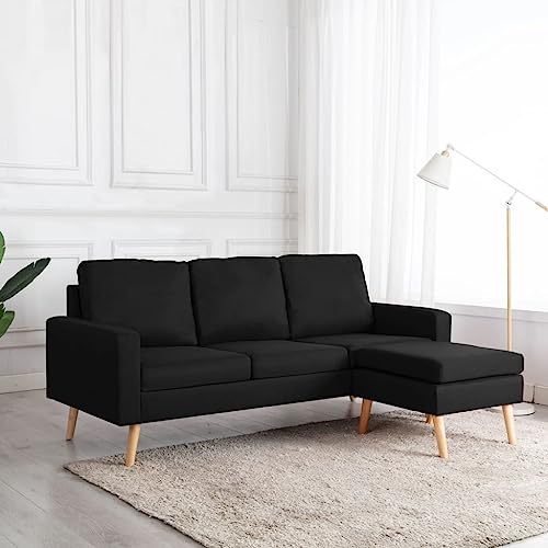 RMIHSJG 3-Sitzer Sofa mit Hocker, Weiches Stoffsofa mit Gepolsterten Kissen und Stabilen Holzrahmen für Wohnzimmer, Bequemes Relax Sitzmöbel bis 110 kg pro Sitz RMIHSJG 3-Sitzer Sofa mit Hocker, Weiches Stoffsofa mit Gepolsterten Kissen und Stabilen Holzrahmen für Wohnzimmer, Bequemes Relax Sitzmöbel bis 110 kg pro Sitz von RMIHSJG