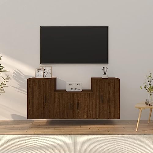 RMIHSJG 3-TLG. TV-Schrank-Set Braun Eichen-Optik Holzwerkstoff tv unterschrank HiFi Rack Fernseher Tisch Sideboard Wohnzimmer RMIHSJG 3-TLG. TV-Schrank-Set Braun Eichen-Optik Holzwerkstoff tv unterschrank HiFi Rack Fernseher Tisch Sideboard Wohnzimmer von RMIHSJG