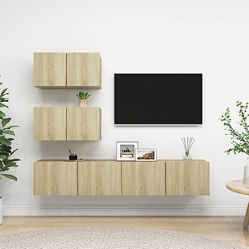 RMIHSJG 4-TLG. TV-Schrank-Set Sonoma-Eiche Holzwerkstoff Fernseher Schrank kommode tv möbel tv kommode RMIHSJG 4-TLG. TV-Schrank-Set Sonoma-Eiche Holzwerkstoff Fernseher Schrank kommode tv möbel tv kommode von RMIHSJG