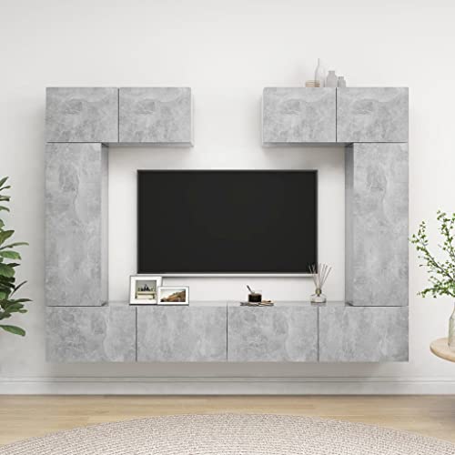 RMIHSJG 6-TLG. TV-Schrank-Set Betongrau Holzwerkstoff tv Cabinet tv Regal Fernseher Schrank Sideboard Wohnzimmer RMIHSJG 6-TLG. TV-Schrank-Set Betongrau Holzwerkstoff tv Cabinet tv Regal Fernseher Schrank Sideboard Wohnzimmer von RMIHSJG
