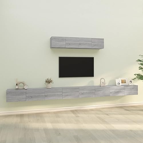 RMIHSJG 6-TLG. TV-Schrank-Set Grau Sonoma Holzwerkstoff Fernseher kommode Konsolentisch mit Schubladen Fernsehtisch Fernseher Schrank RMIHSJG 6-TLG. TV-Schrank-Set Grau Sonoma Holzwerkstoff Fernseher kommode Konsolentisch mit Schubladen Fernsehtisch Fernseher Schrank von RMIHSJG