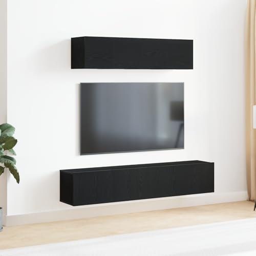 RMIHSJG 6-teiliges TV-Schranksystem - Wandmontage, Schwarze Eiche, Spanplatte tv Cabinet tv Regal Konsolentisch mit Schubladen Fernseher kommode RMIHSJG 6-teiliges TV-Schranksystem - Wandmontage, Schwarze Eiche, Spanplatte tv Cabinet tv Regal Konsolentisch mit Schubladen Fernseher kommode von RMIHSJG