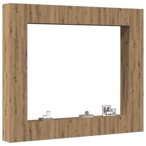 RMIHSJG 8-TLG. TV-Schrank-Set Wandmontage Artisan-Eiche Holzwerkstoff tv Regal Fernsehtisch tv ständer Fernsehschrank von RMIHSJG