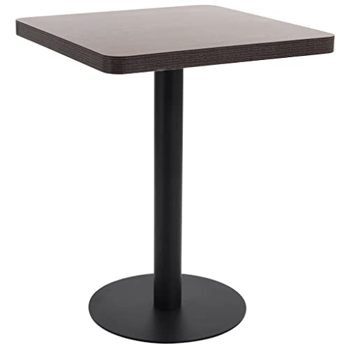 RMIHSJG Bistrotisch Dunkelbraun Esszimmertisch Dinner Table für Innenraum 60x60 cm MDF von RMIHSJG