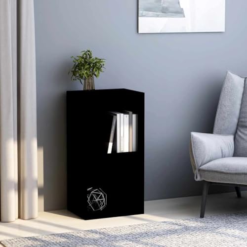 RMIHSJG Bücherregal 2 Fächer Schwarz 40x30x76,5 cm Holzwerkstoff Kleiner Schrank Cd Regal Regale Wohnzimmer Regal Industrial Style für Schlafzimmer Wohnbereich Küche Büro RMIHSJG Bücherregal 2 Fächer Schwarz 40x30x76,5 cm Holzwerkstoff Kleiner Schrank Cd Regal Regale Wohnzimmer Regal Industrial Style für Schlafzimmer Wohnbereich Küche Büro von RMIHSJG