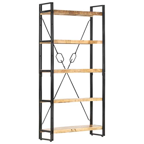 RMIHSJG Bücherregal 5 Fächer 90 x 30 x 180 cm Mango Massivholz Kleiner Schrank Bücherschrank Bücherregal Schmal Manga Regal für Küche Arbeitszimmer Büro Schlafzimmer RMIHSJG Bücherregal 5 Fächer 90 x 30 x 180 cm Mango Massivholz Kleiner Schrank Bücherschrank Bücherregal Schmal Manga Regal für Küche Arbeitszimmer Büro Schlafzimmer von RMIHSJG