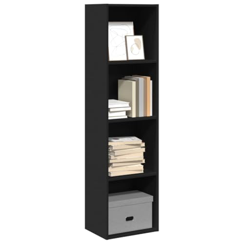 RMIHSJG Bücherregal Schwarz 40x30x152 cm Holzwerkstoff Kleiner Schrank Cd Regal Regale Wohnzimmer Regal Industrial Style für Schlafzimmer Wohnbereich Küche Büro RMIHSJG Bücherregal Schwarz 40x30x152 cm Holzwerkstoff Kleiner Schrank Cd Regal Regale Wohnzimmer Regal Industrial Style für Schlafzimmer Wohnbereich Küche Büro von RMIHSJG