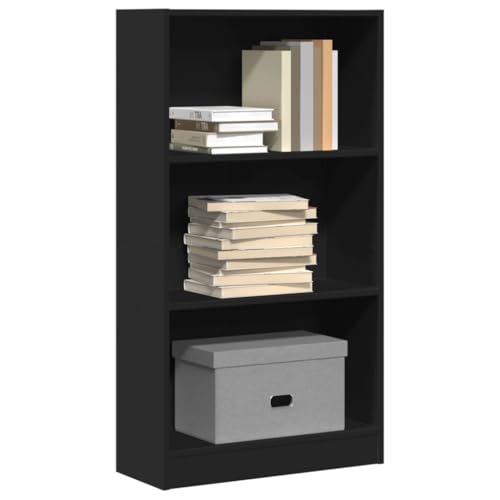 RMIHSJG Bücherregal Schwarz 60x24x109 cm Holzwerkstoff Kleiner Schrank Cd Regal Bücherregal Schmal Kleines Bücherregal für Küche Wohnbereich Büro Arbeitszimmer RMIHSJG Bücherregal Schwarz 60x24x109 cm Holzwerkstoff Kleiner Schrank Cd Regal Bücherregal Schmal Kleines Bücherregal für Küche Wohnbereich Büro Arbeitszimmer von RMIHSJG